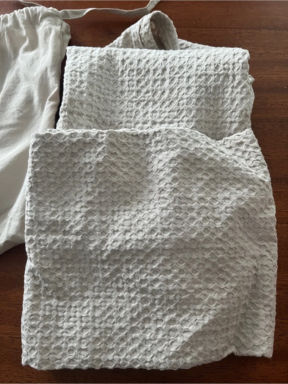 Quince Organic Luxe Honeycomb Sham Set in Sand